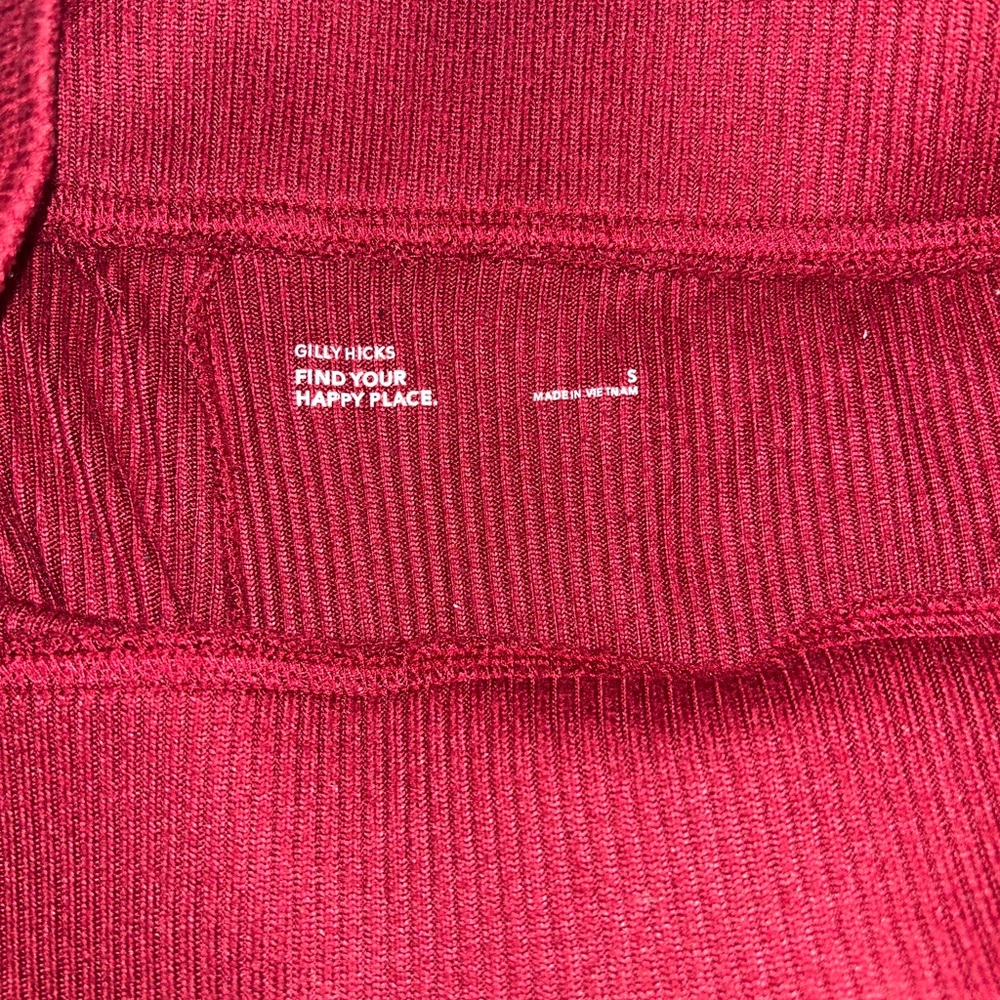 Gilly Hicks Deep Red Ribbed Pants - Picture 3 of 3